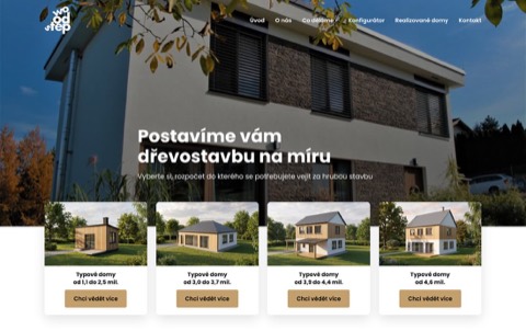 Web Woodstep s katalogem domů