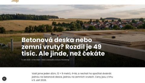 Článek Betonová deska nebo zemní vruty