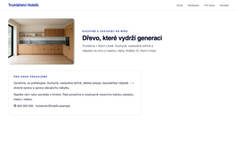 Sekce webu bez cenové kotvy — láká každého