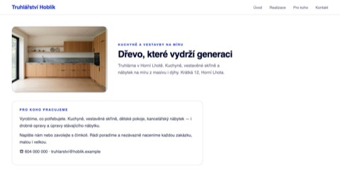 Sekce webu bez cenové kotvy — láká každého