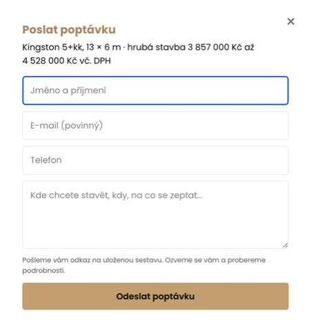Poptávka z konfigurátoru