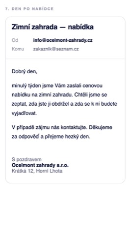 Rekonstrukce připomínacího e-mailu odeslaného z obecné schránky bez podpisu a bez otázky