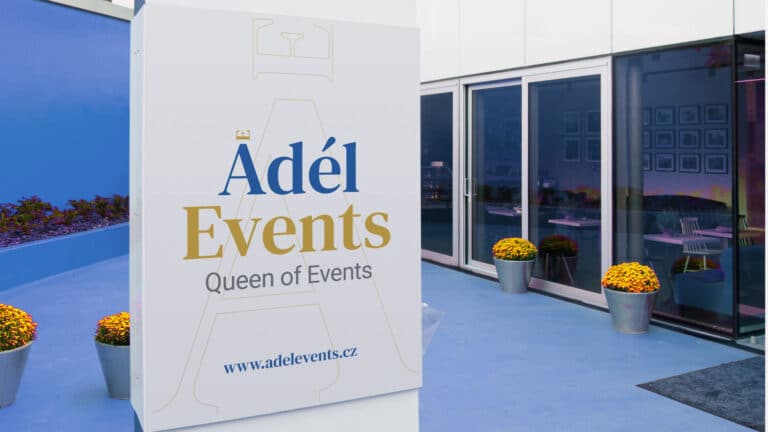 Tvorba loga a vizuální identity Adel events plakát